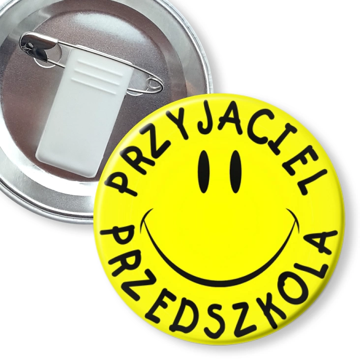 przypinka z żabką i agrafką Przyjaciel Przedszkola