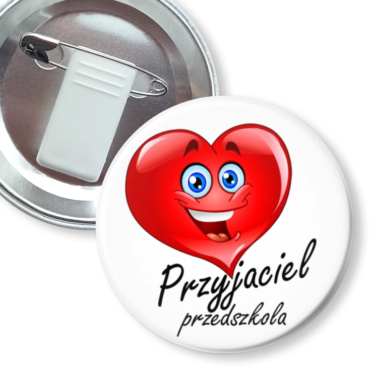 przypinka z żabką i agrafką Przyjaciel Przedszkola