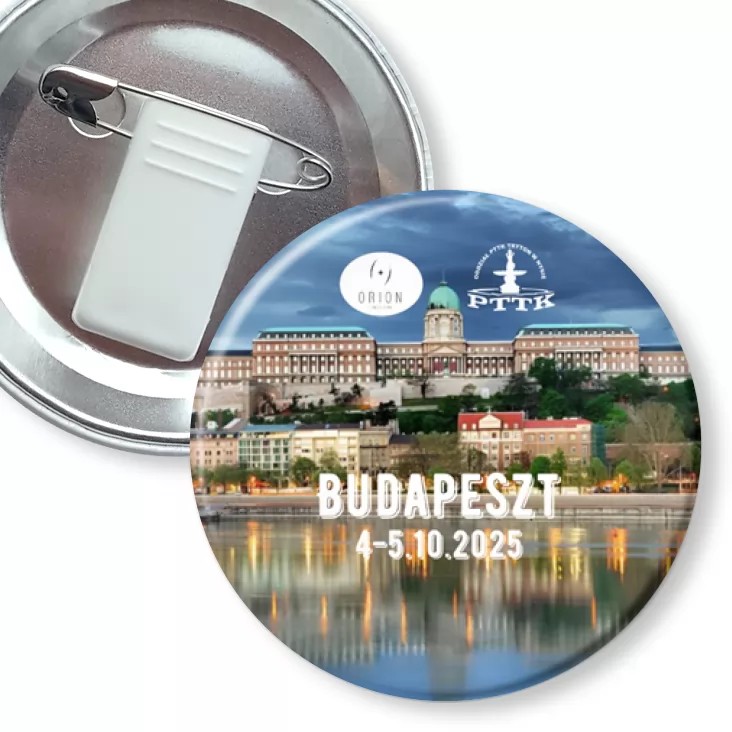 przypinka z żabką i agrafką PTTK Nysa Budapeszt