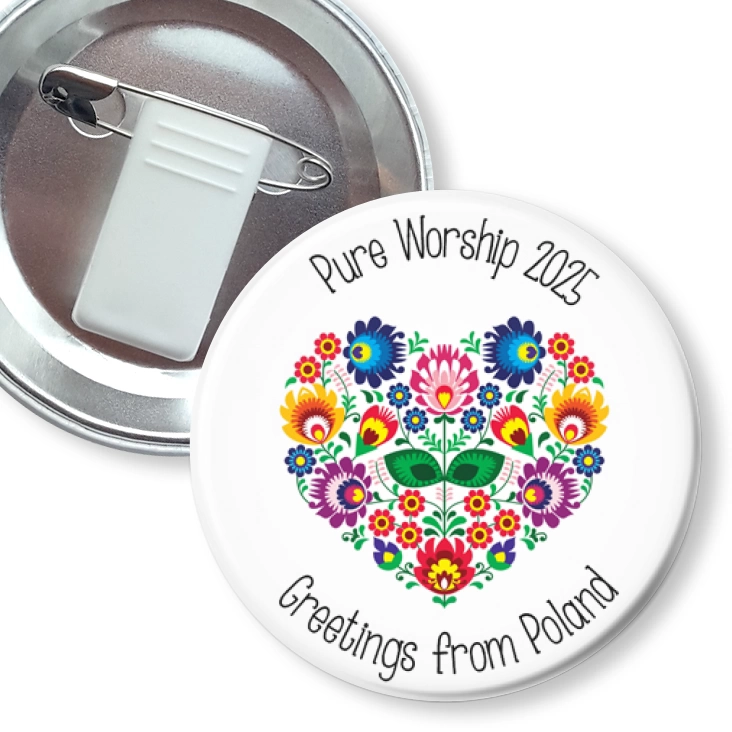 przypinka z żabką i agrafką Pure Worship 2025
