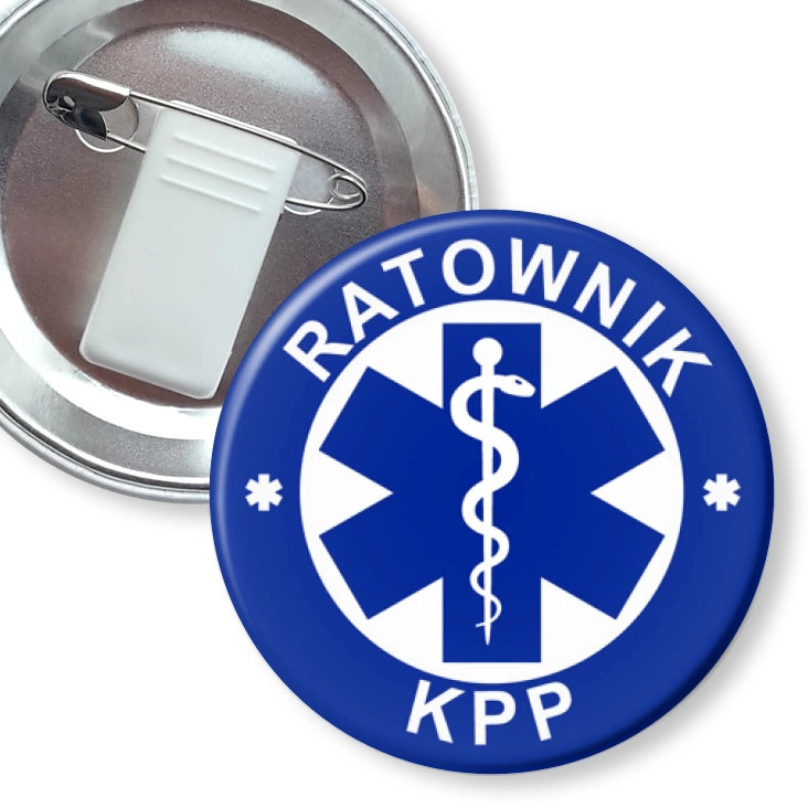 przypinka z żabką i agrafką Ratownik KPP