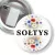 Przypinka z żabką i agrafką Sołtys polne kwiaty