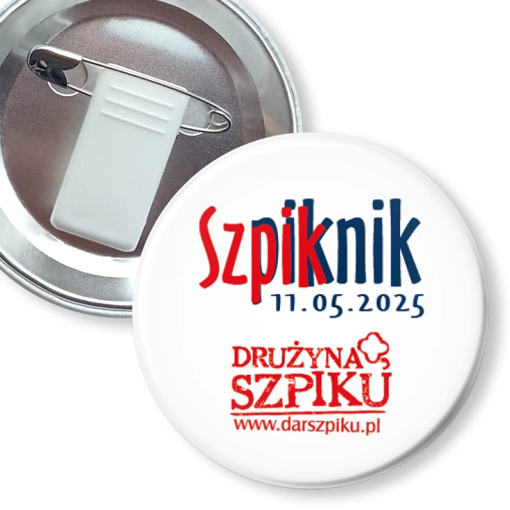 przypinka z żabką i agrafką Szpiknik 2025
