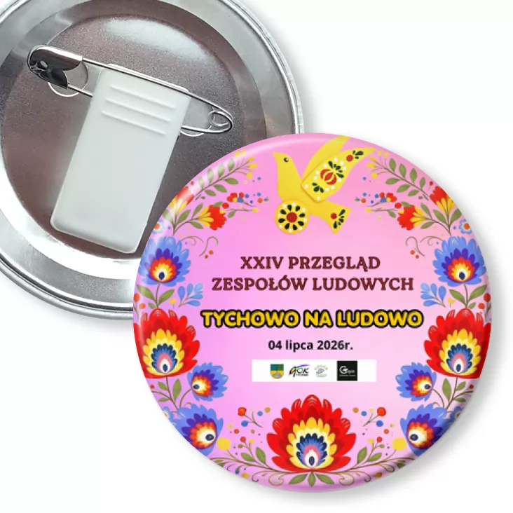 przypinka z żabką i agrafką Tychowo na Ludowo 2026