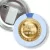 Przypinka z żabką i agrafką Uczeń na medal na niebieskim tle