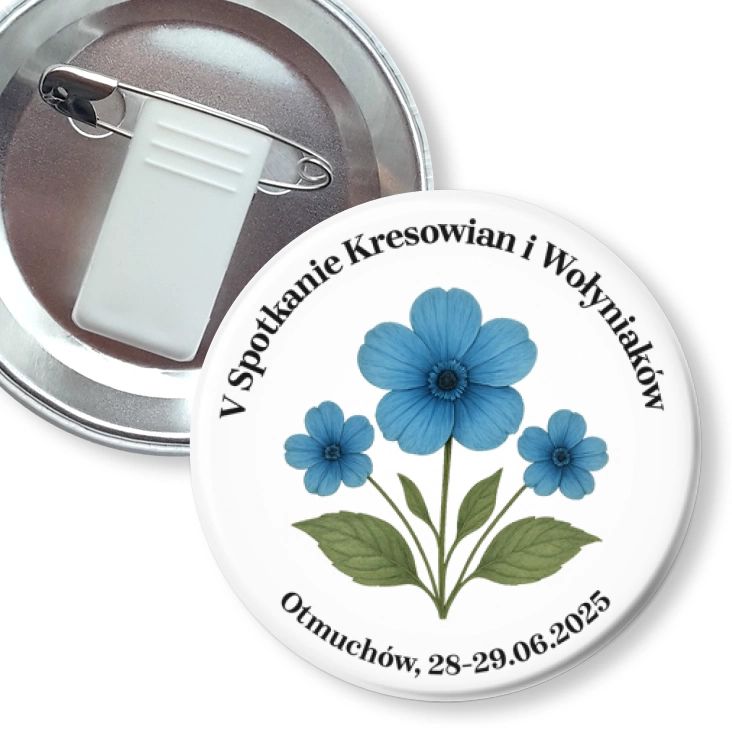 przypinka z żabką i agrafką V Spotkanie Kresowian i Wołyniaków