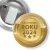 Przypinka z żabką i agrafką Złoty medal pracownik roku