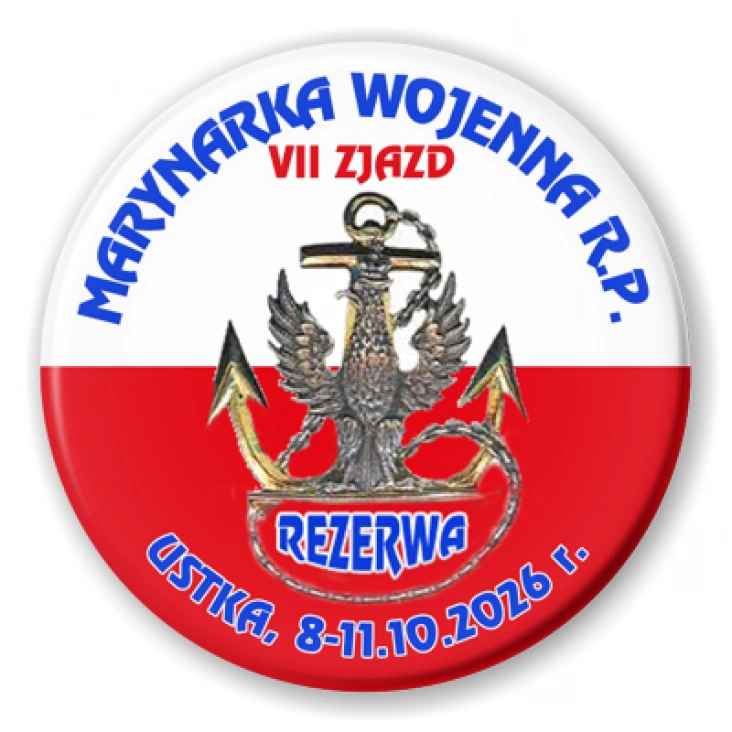 przypinka VII Zjazd Marynarki Wojennej RP Ustka 2026