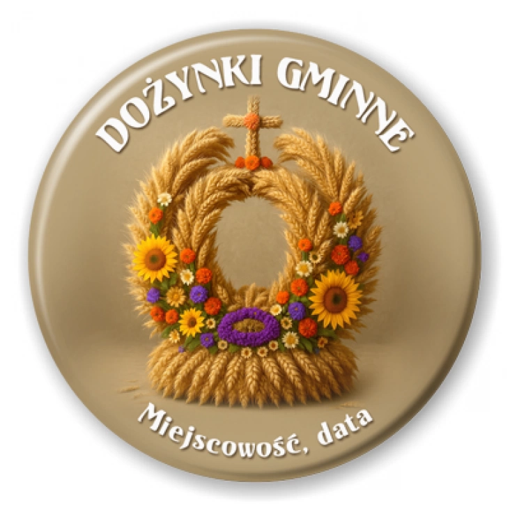 przypinka Wieniec dożynkowy Dożynki gminne