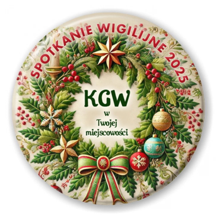 przypinka Wigilia Koło Gospodyń Wiejskich