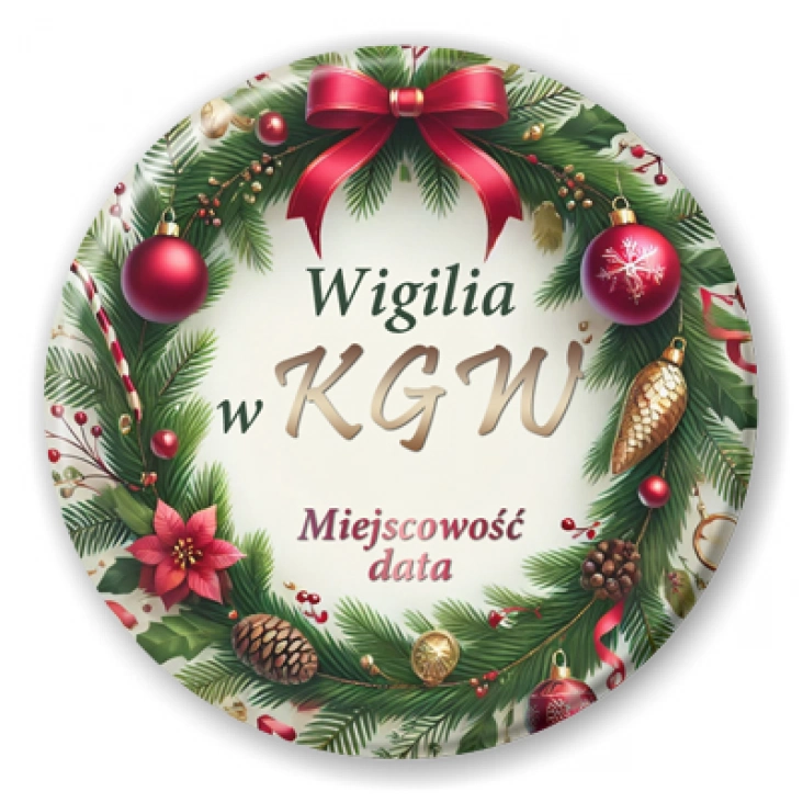 przypinka Wigilia w KGW