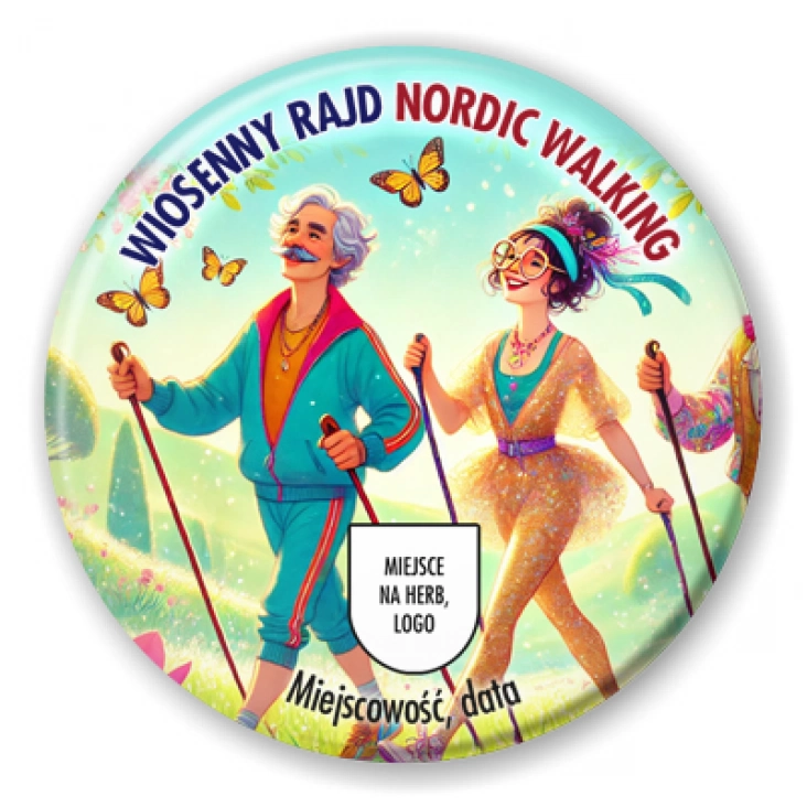 przypinka Wiosenny rajd nordic walking