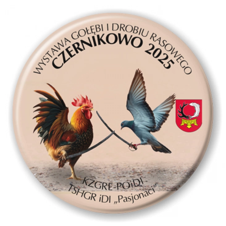 przypinka Wystawa Gołębi i Drobiu Rasowego Czernikowo