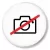 przypinka Zakaz fotografowania symbol