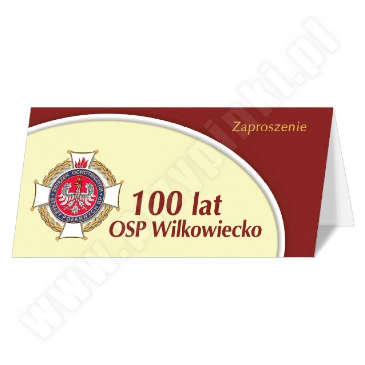 zaproszenie 100 lat OSP Wilkowiecko