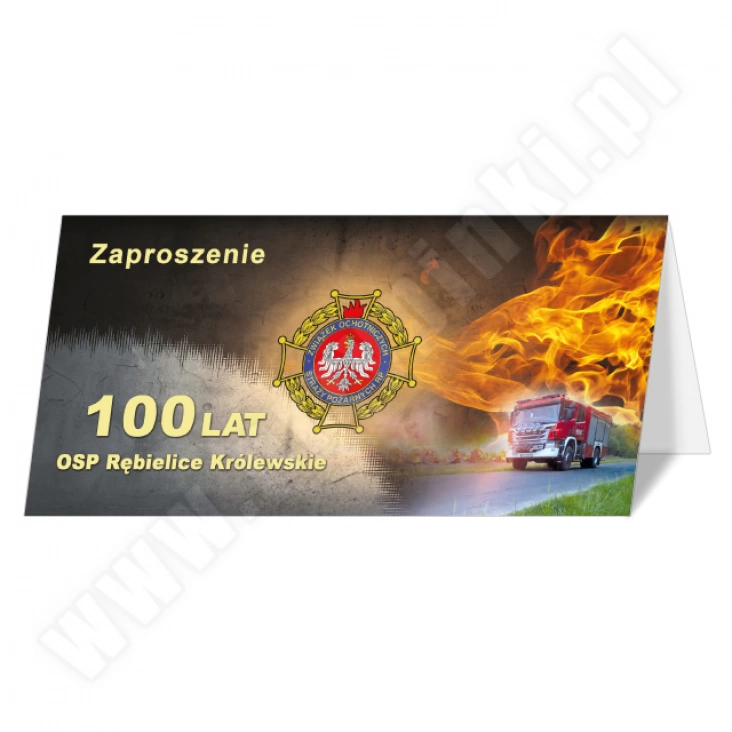 zaproszenie 100 lecia OSP Rębielice Królewskie