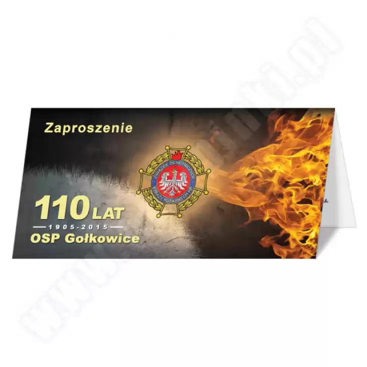 zaproszenie 110 lat OSP w Gołkowicach