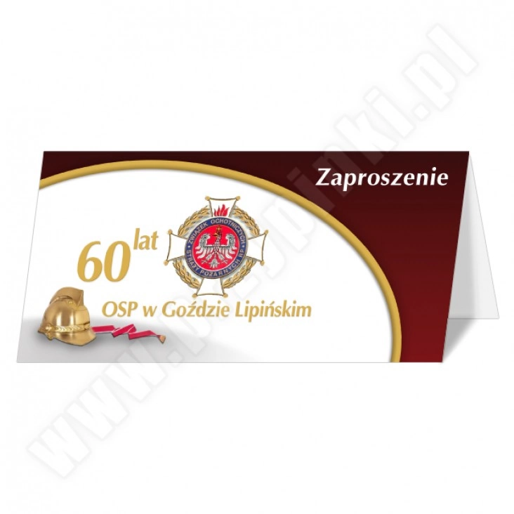 zaproszenie 60 lat OSP w Goździe Lipińskim