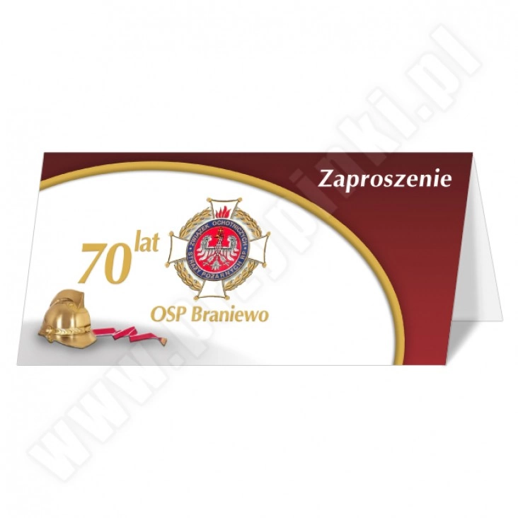 zaproszenie 70 lat OSP w Braniewie