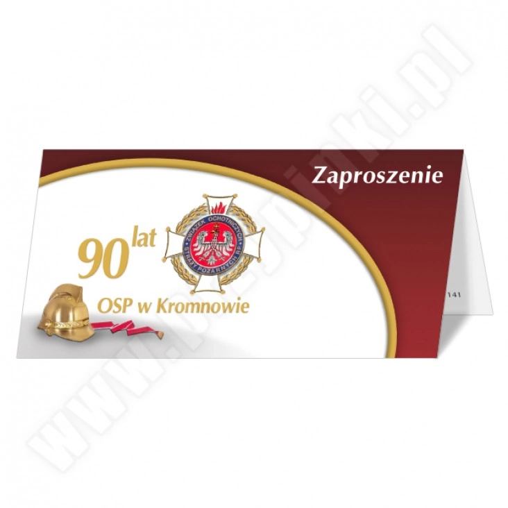 zaproszenie 90 lat OSP Kromnów