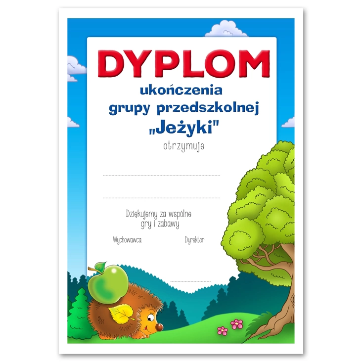 dyplom Ukończenia Grupy Jeżyki