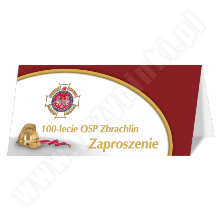 zaproszenie Jubileusz 100 lat OSP Zbrachlin