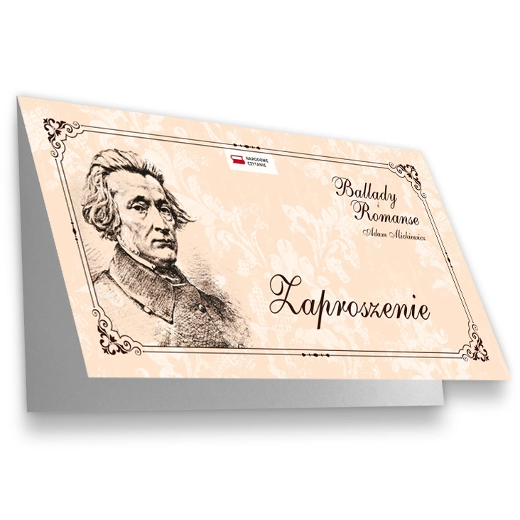 zaproszenie Narodowe Czytanie Mickiewicz zaproszenie ecru